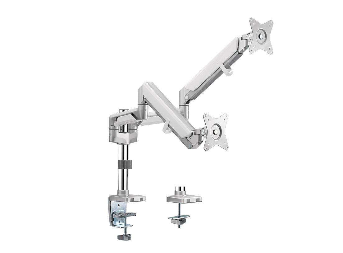 LogiLink Dual monitor mount, 17-32", aluminum, curved screens
