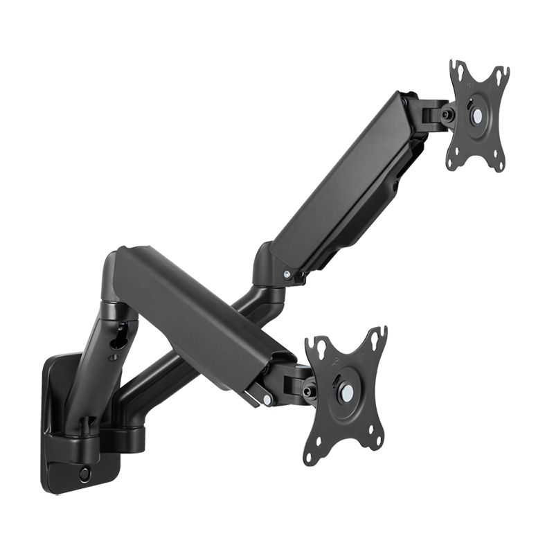 Dual monitor wall mount, 17–32", gas spring, 90–540 mm
