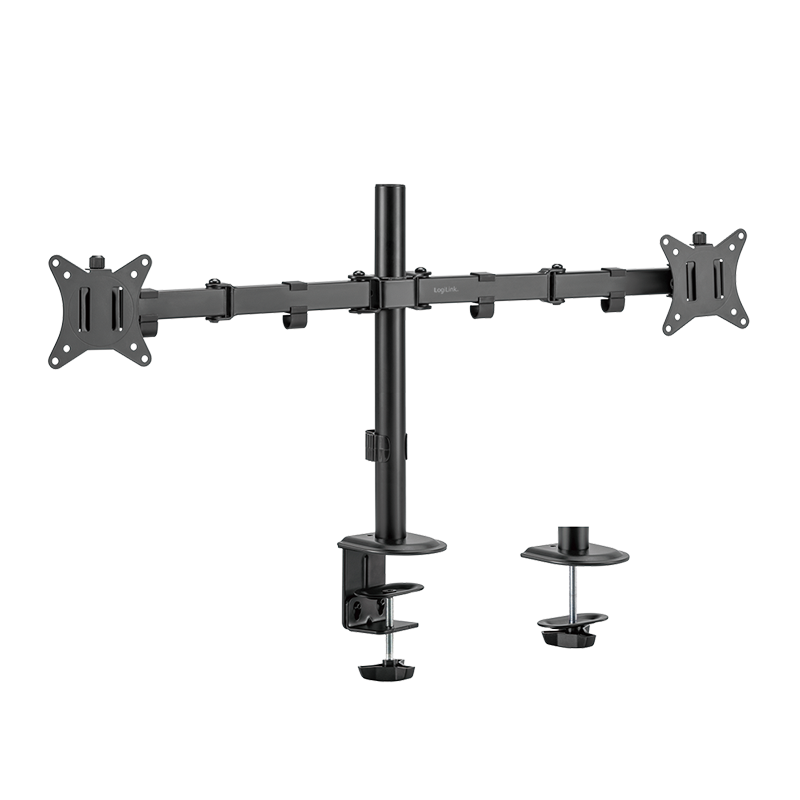 LogiLink Dual monitor mount, 17-32", arm length: each 376 mm, aluminum