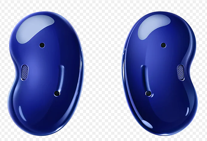 blue samsung galaxy buds