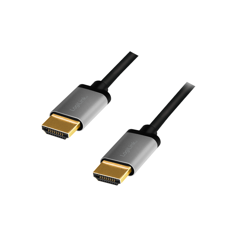 HDMI cable, A/M to A/M, 4K/60 Hz, alu, black/grey, 1 m