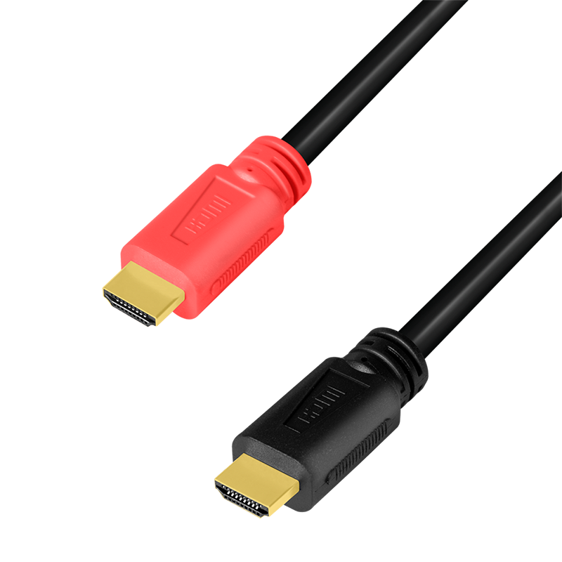 HDMI cable, A/M to A/M, 4K/60 Hz, AMP, black, 10 m