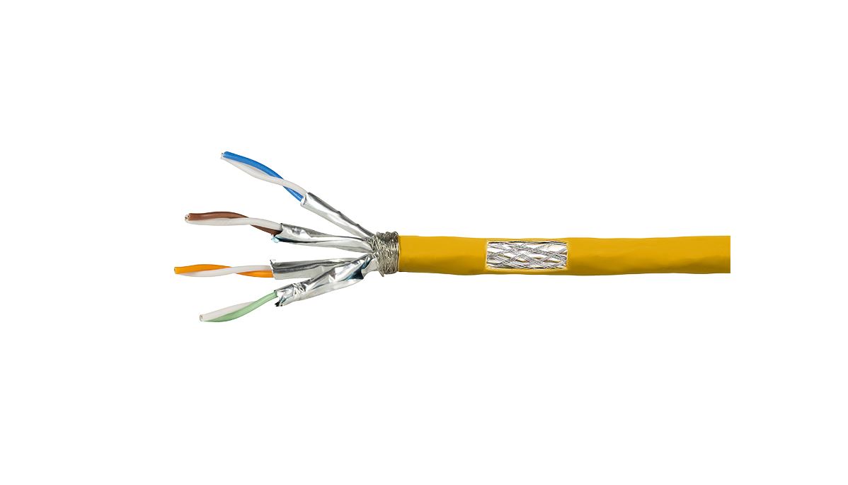 LogiLink Installation cable PrimeLine, Cat.7A, S/FTP, yellow, 200 m