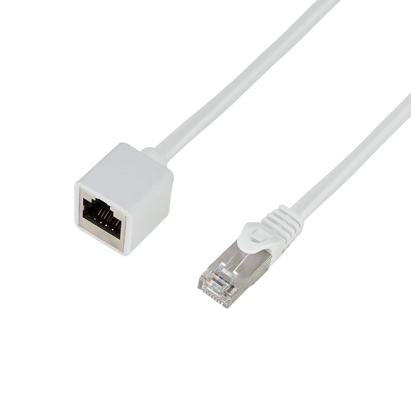 LogiLink Patch cable extension premium, Cat.6A, S/FTP, white, 3 m