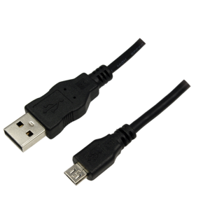 LogiLink USB 2,0 Cable, A/M to Micro B/M, black, 1,8m