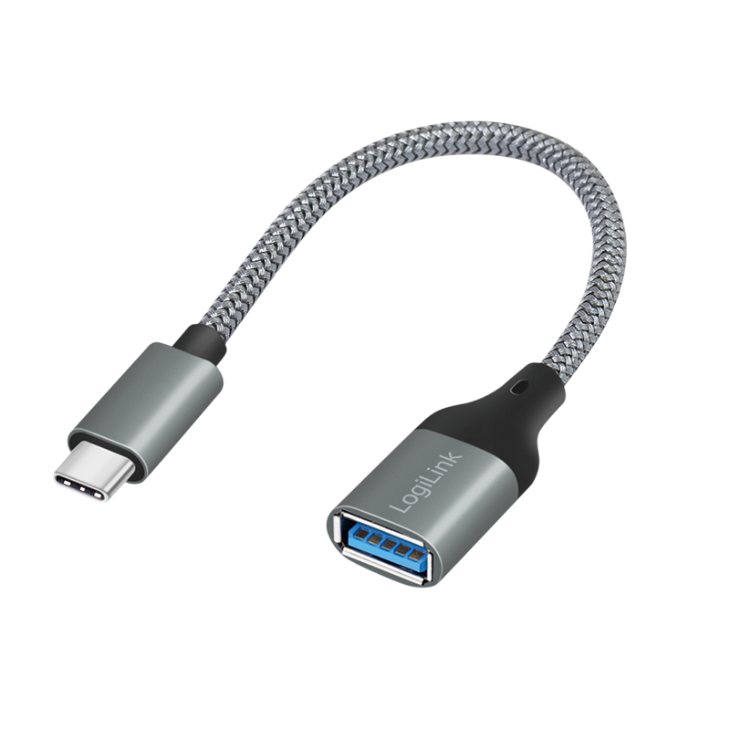 USB 3.2 Gen1 Type-C adapter, C/M to USB-A/F, OTG, auminum, 0.15 m