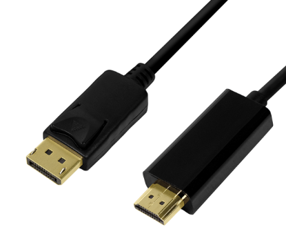 DisplayPort cable, DP 1.2 to HDMI 1.4, black, 5m
