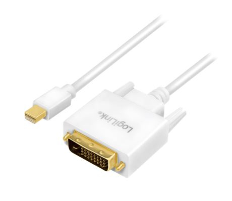 Mini DisplayPort to DVI, white, 1.8m