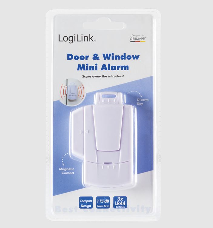 LogiLink® Mini Door- and Window Alarm, White