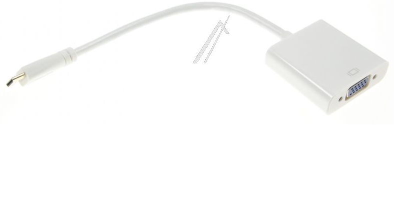 ADAPTER HDMI-MINI C HAN > VGA HUN, HVID (G230064) 10 cm