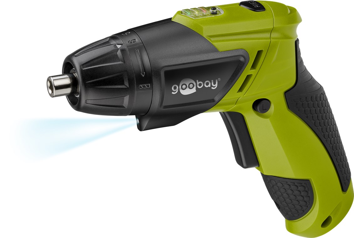 Goobay opladelig skruetrækker 3,6V med LED lys — produktfoto