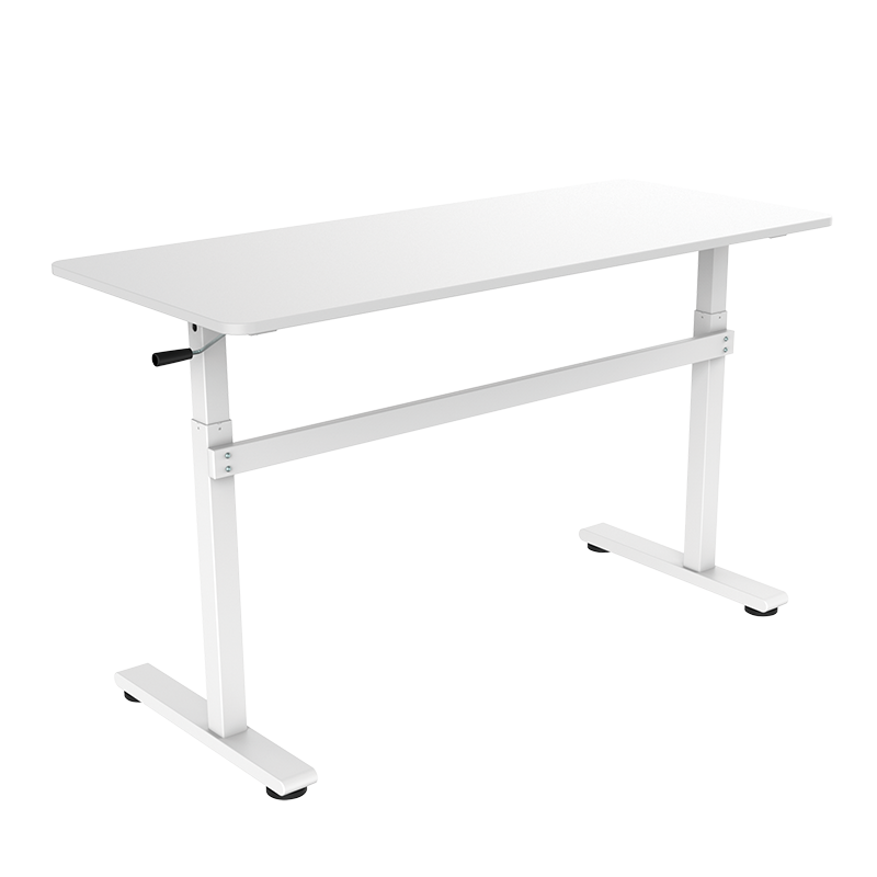 Manually adjustable sit-stand desk