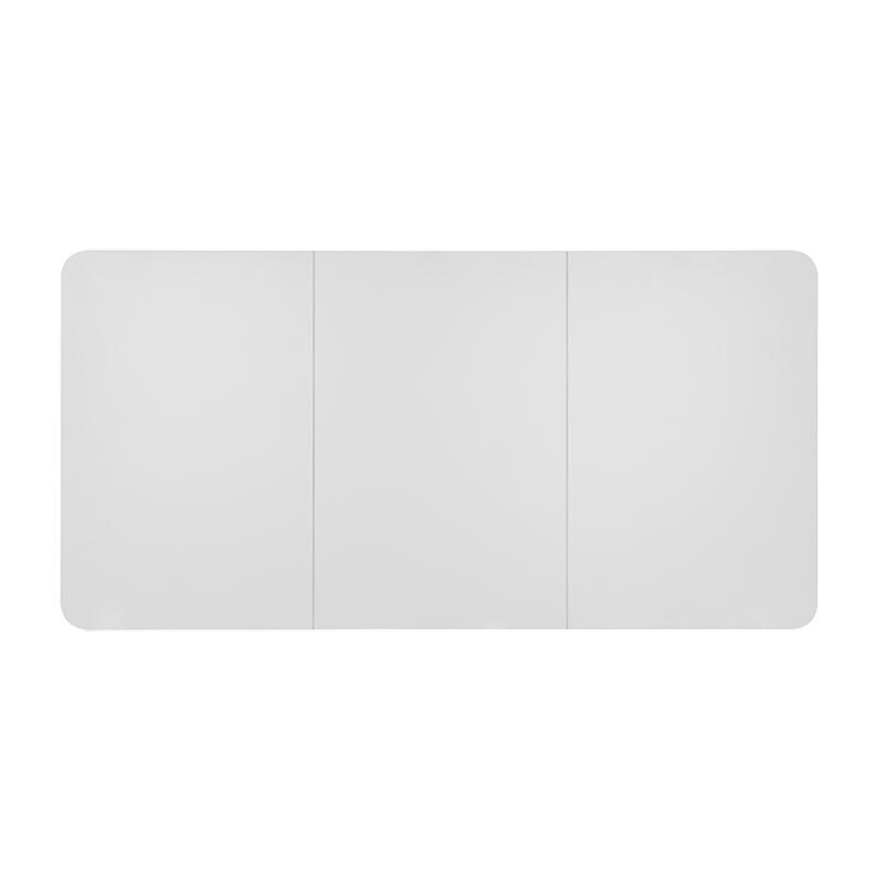 3-piece partitioned wooden tabletop, 1200x600 mm, white