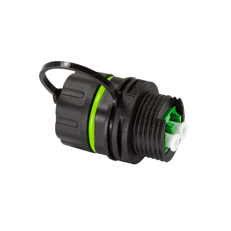 Waterproof fiber optic Duplex LC connector with dust cap