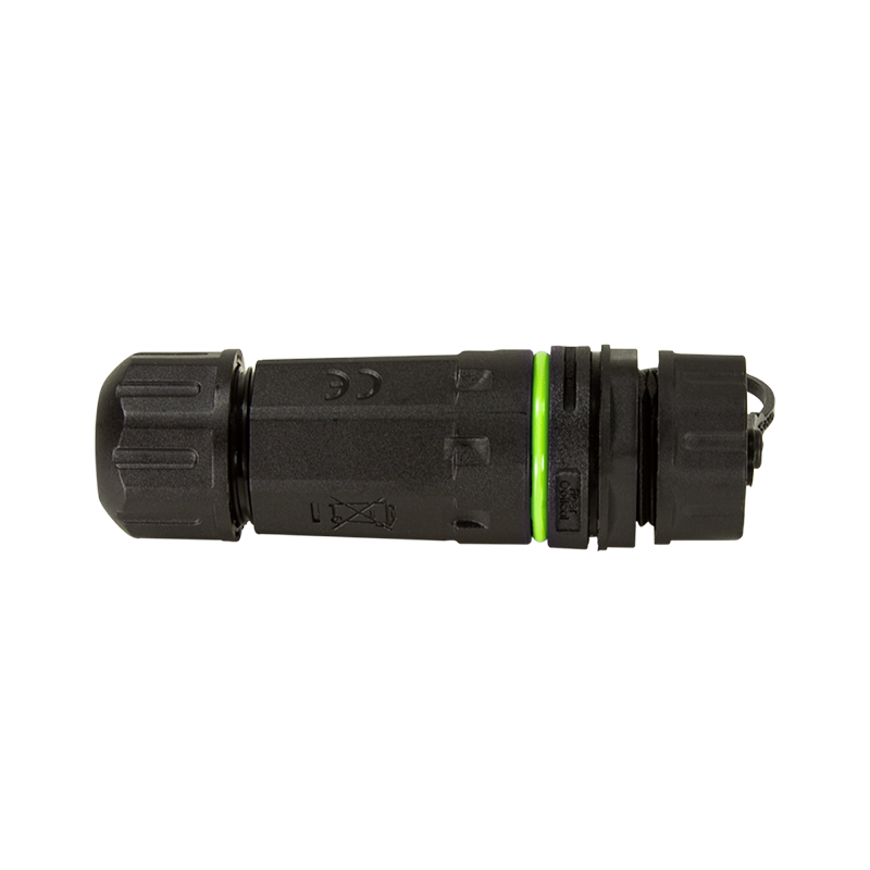 Waterproof fiber optic Simplex SC connector with cable gland and dust cap