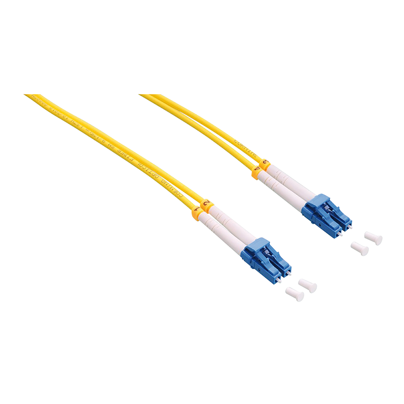 Fiber duplex patch cable, OS2, 9/125µ, LC-LC, yellow, 100 m