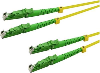 LogiLink Fiber patch cord OS2 9/125µ Duplex LSH-LSH, APC 8°, 0.5m
