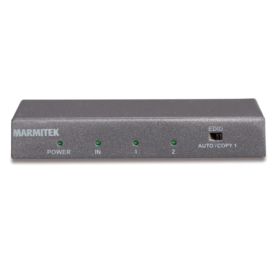 Marmitek HDMI splitter - 1 in / 2 out - 3D - 4K60 (4:4:4) - HDCP 2.2 - metal casing
