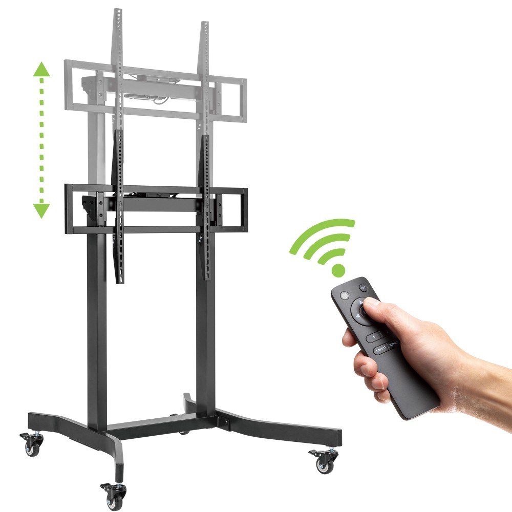 Techly trolley med motoriseret hjdejustering - Op til 100" / 120 kg / VESA 800 x 600