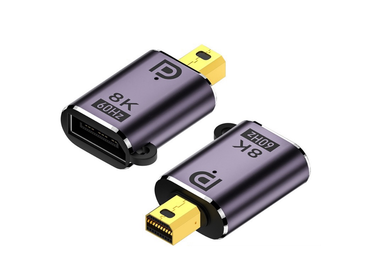 Mini Displayport Male - Displayport Female adapter 1.4 (8K)