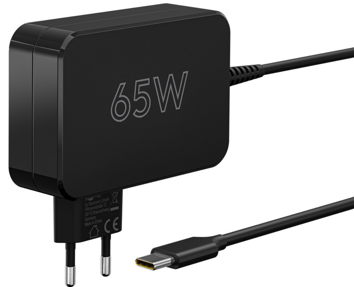 USB-C PD notebook strømforsyning - 5-20V / 3,25A / 65W