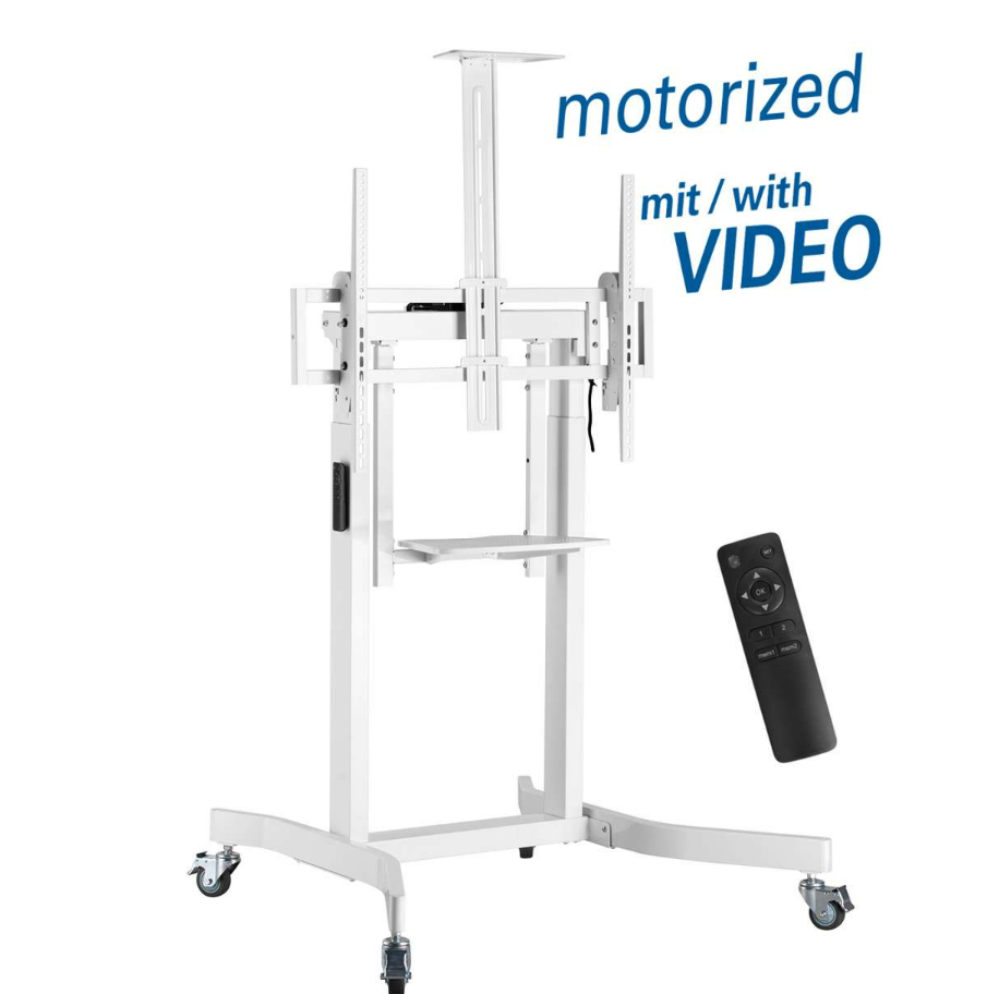 MyWall Motoriseret trolley op til 120 kg / 100" - Hvid