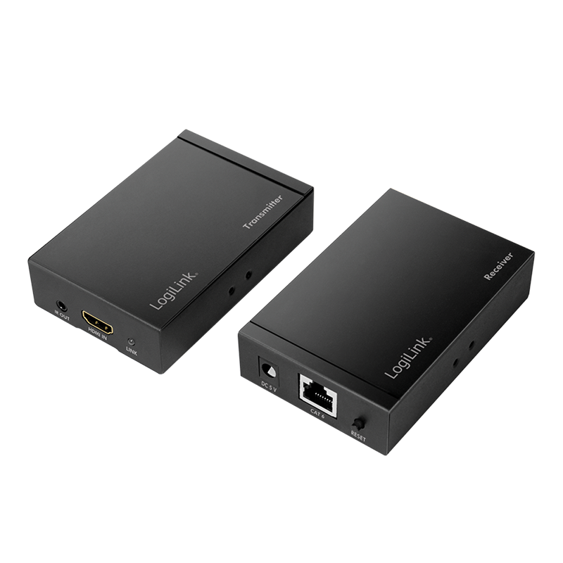 HDMI extender set over LAN, 50 m, 4K/30 Hz, HDCP, IR
