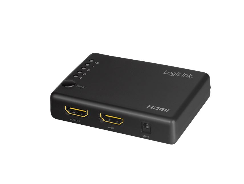 LogiLink HDMI-Splitter, 1x4-Port, 4K/30 Hz, schlank
