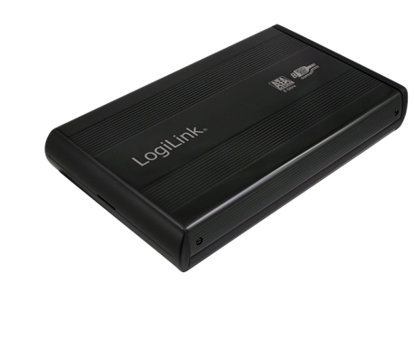 External HDD enclosure 3.5", SATA, USB 3.0, aluminum, Black