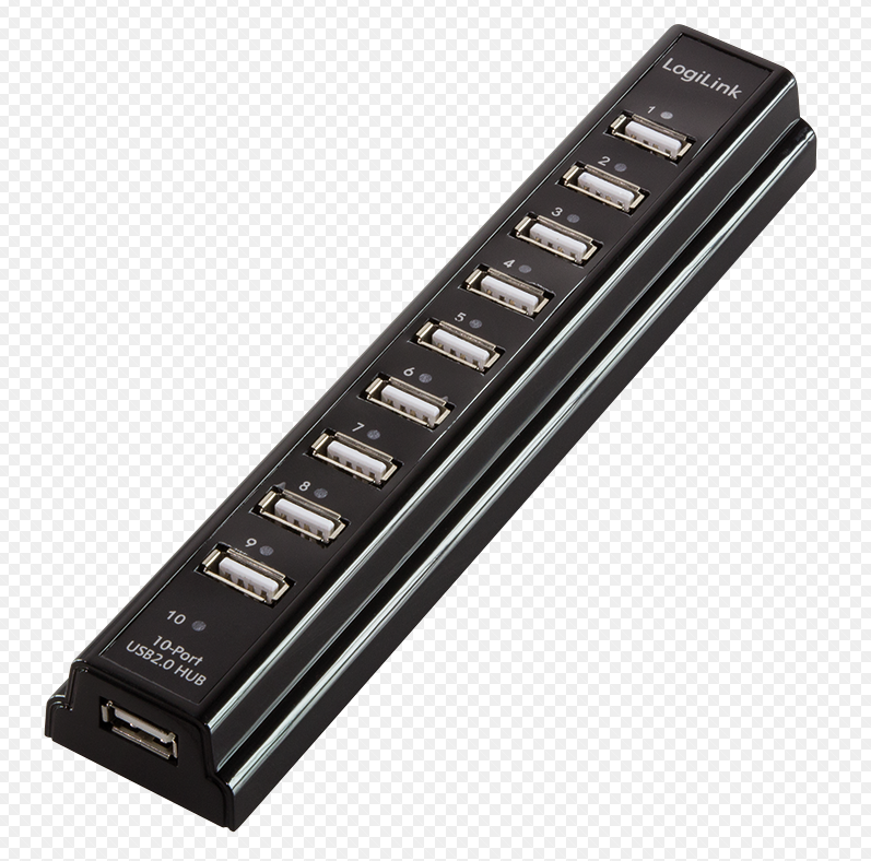 LogiLink USB Hub - 2.0 - 10 porte - Powered