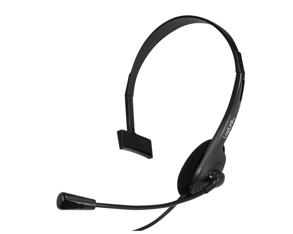 LogiLink Mono headset, 1x 3.5 mm plug, microphone