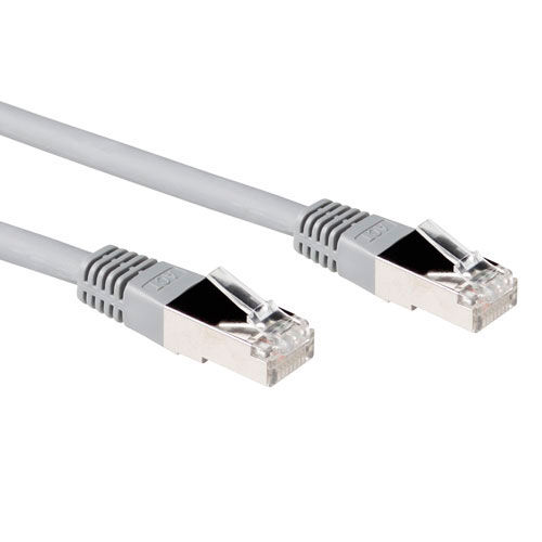 ACT Grey 1 meter LSZH U/UTP CAT5E patch cable with RJ45 connectors