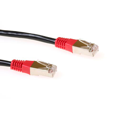 ACT Black 2 meter LSZH F/UTP CAT5E patch cable cross with RJ45 connectors