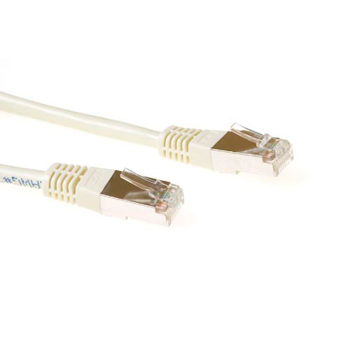ACT Ivory 10 meter F/UTP CAT5E patch cable with RJ45 connectors