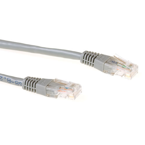 ACT Grey 25 meter U/UTP CAT6 patch cable with RJ45 connectors