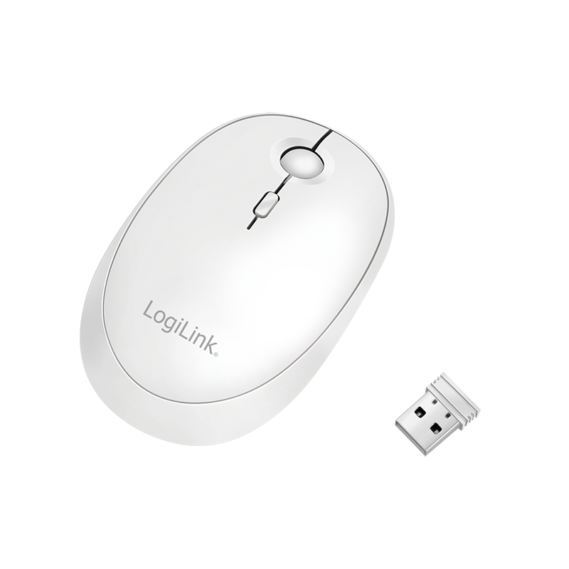 Wireless & Bluetooth dual mouse, 2.4 GHz, 800/1200/1600 dpi, white