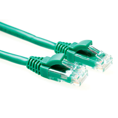 ACT Green 0.5 meter U/UTP CAT6 patch cable component level with RJ45 connectors