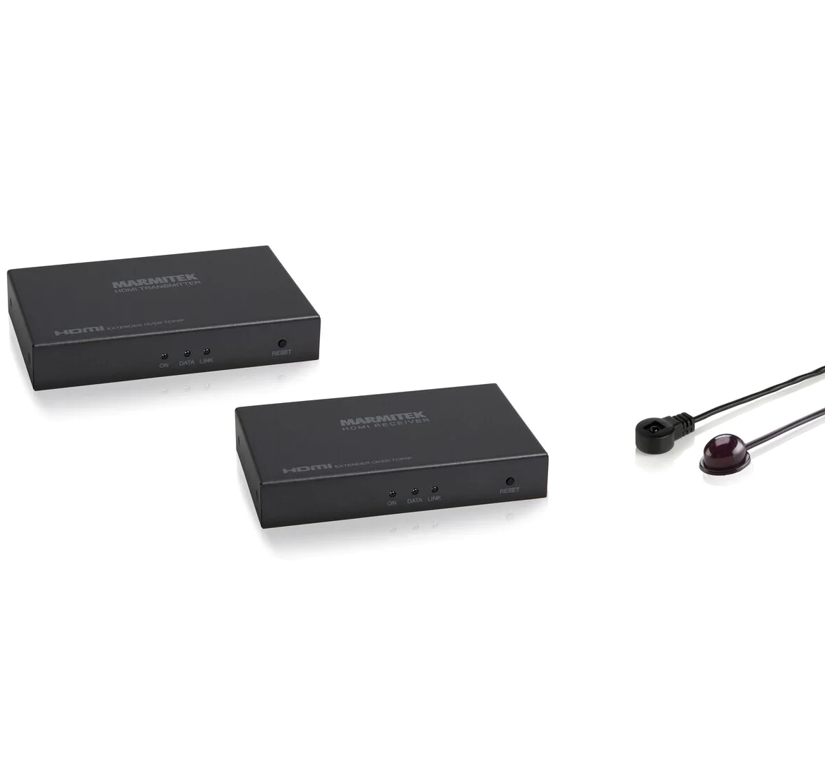 Marmitek HDMI extender - over 1 CAT 5e/6 cable or network (IP/LAN) - Full HD - 100-120m - infrared return - additional receivers