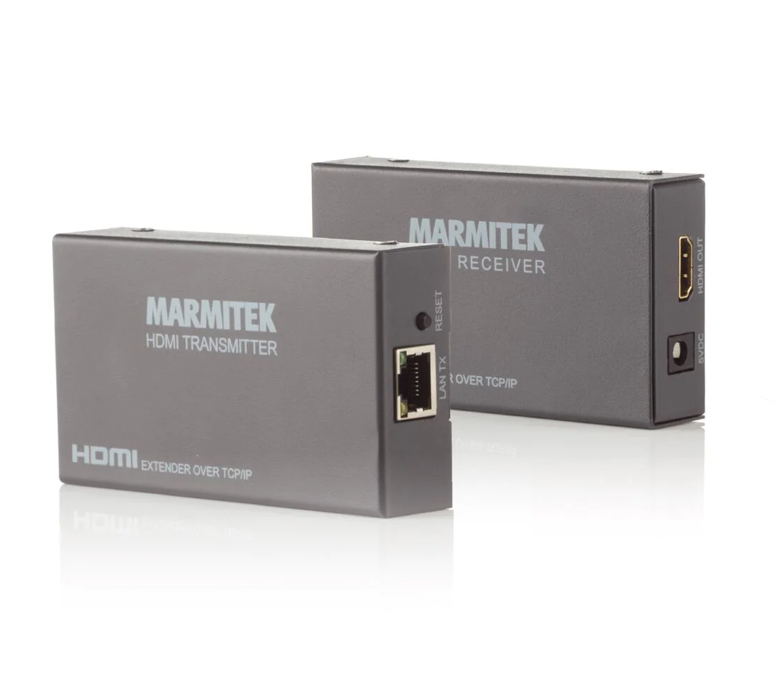 Marmitek HDMI extender - over 1 CAT 5e/6 cable or network (IP/LAN) - Full HD - 100-120m - additional receivers