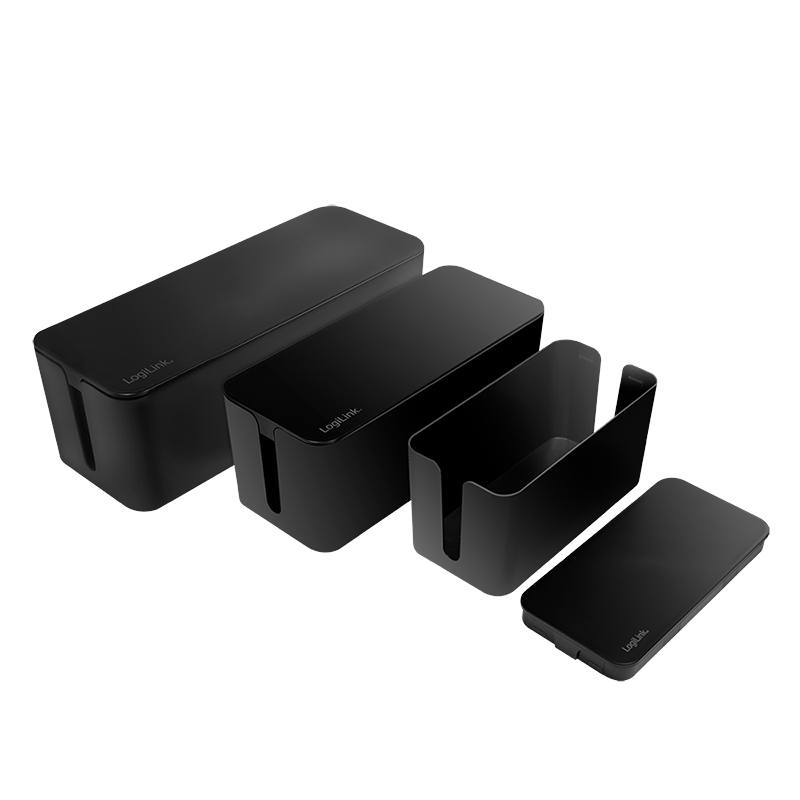 Cable box set, 3 sizes, black
