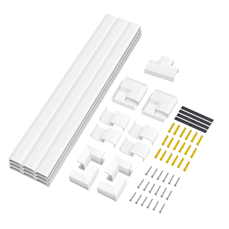 LogiLink Cable channel set, wall installation, 67pcs, white