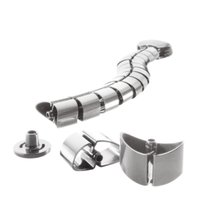 Flexible cable channel for desktops, 720 x 75 mm (15 joints)