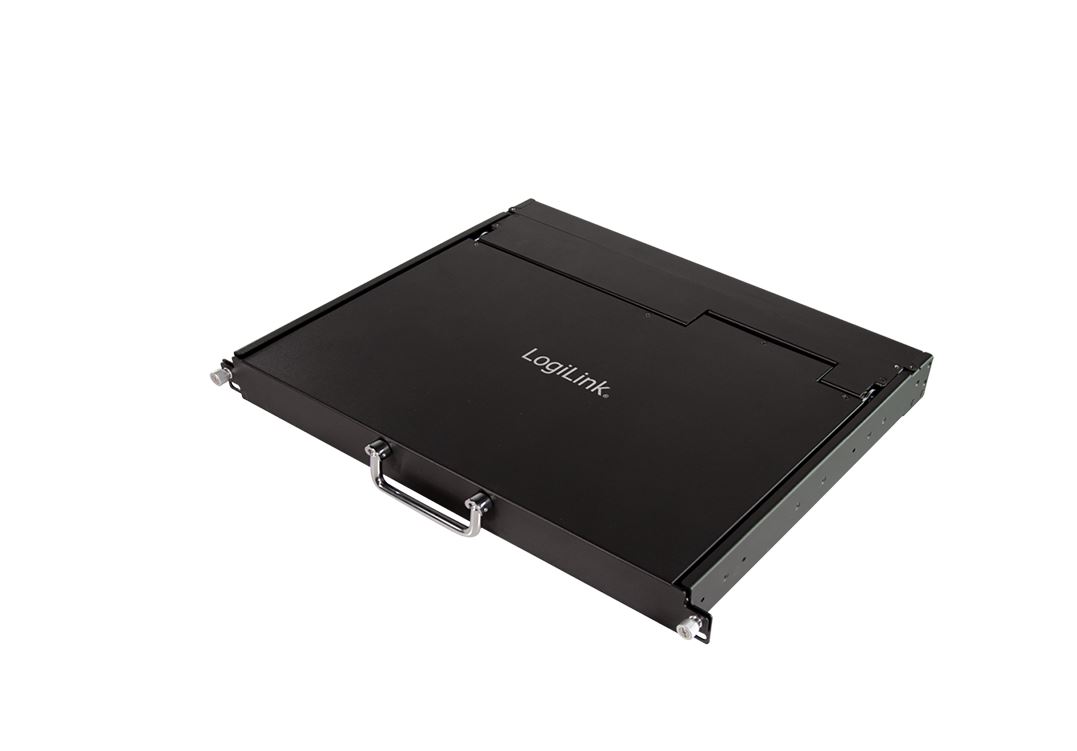 LogiLink LCD KVM console, VGA/USB, low installation depth, 1 U