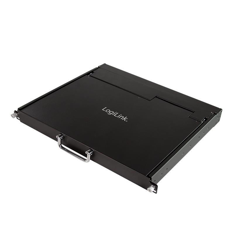 KVM-console with 17" screen, VGA, USB-A, PS/2, low installation depth, QWERTY