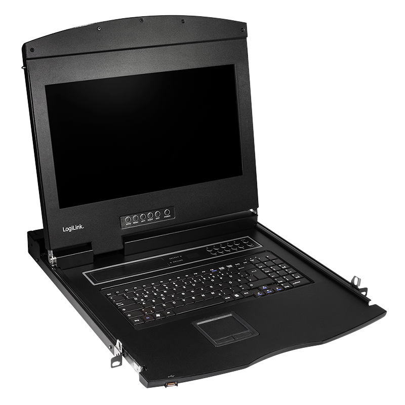 KVM-console with 17" screen, HDMI, Full HD, USB-A, PS/2, QWERTZ