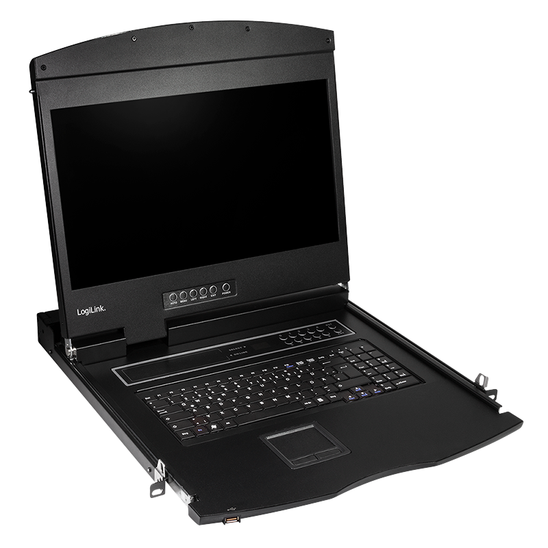KVM-console with 19" screen, HDMI, Full HD, USB-A, PS/2, QWERTZ