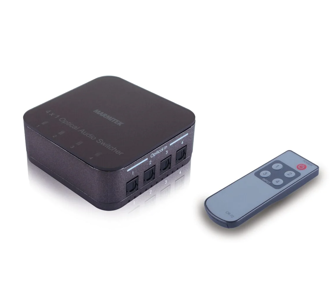 Marmitek Audio switch - 4 in / 1 out - Toslink - remote control