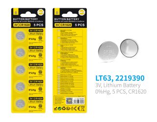 OnePlus knapcellebatteri - LT63 - 3V, CR1620 - 5 pack
