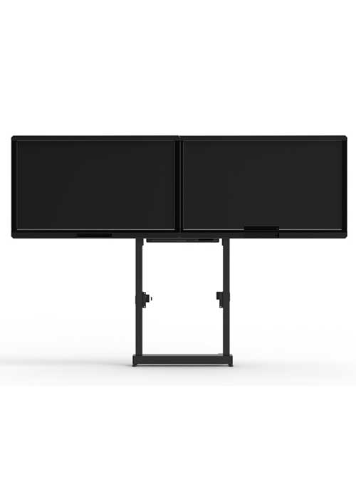 DIMASA Højdejusterbart vægbeslag med gulvstøtte til 2 skærme - op til 100 kg / 55". VESA 800 x 600.