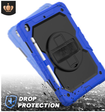 Robust cover til iPad 10,2 med kickstand og frontfilm - Blå